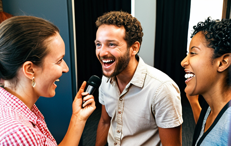 A candid, vibrant photo of a diverse group of people engaged in a dynamic, spontaneous conversation in an informal setting. One person is speaking with genuine enthusiasm, open body language, and a warm, natural expression, fostering visible connection with the listeners. Subtle visual cues like radiating lines or gentle light emanating from the speaker illustrate authentic engagement and impact. The atmosphere is inviting and full of human connection.